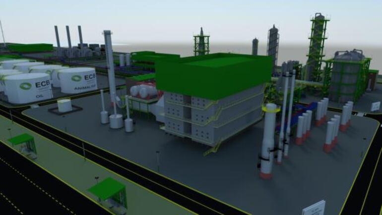 Propuesta de la planta de generación de hidrógeno presentada por los inversores al Gobierno.