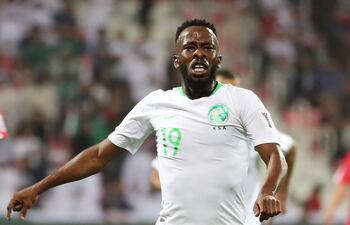 Fahad Al-Muwallad, delantero de Arabia Saudí, que fue excluido del Mundial de Qatar.