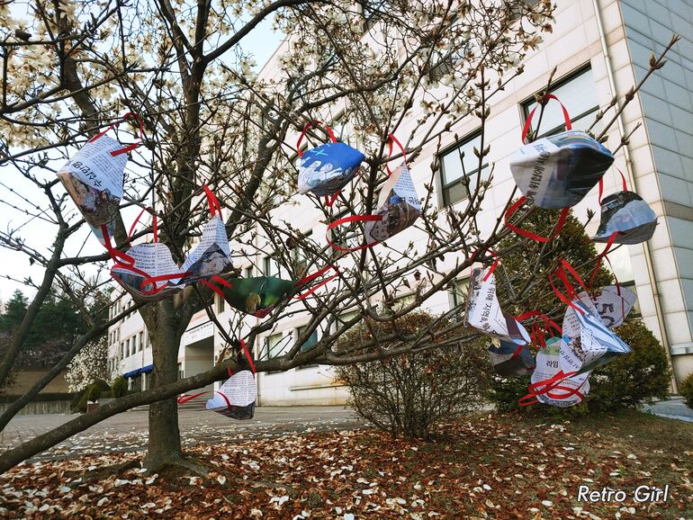 Instalación de la artista paraguaya Ruth Estigarribia en Corea.