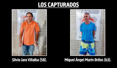 Los detenidos como sospechosos de haber perpetrado un millonario asalto en Tobatí.