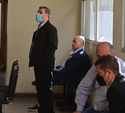 Ramón González Daher y su hijo Fernando González Karajallo, quienes fueron condenados por delitos económicos, en sede del Poder Judicial.