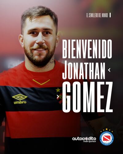 Así presentaron a Gómez en Argentinos Juniors