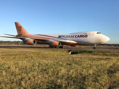 Avión carguero que trajo al país más insumos médicos.