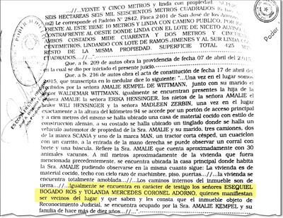 Yolanda Coronel y Esequiel Bogado Ros se presentaron como vecinos de una propiedad ubicada en Itacurubí de la Cordillera.
