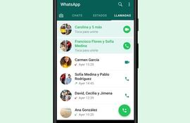 Llamadas en WhatsApp
