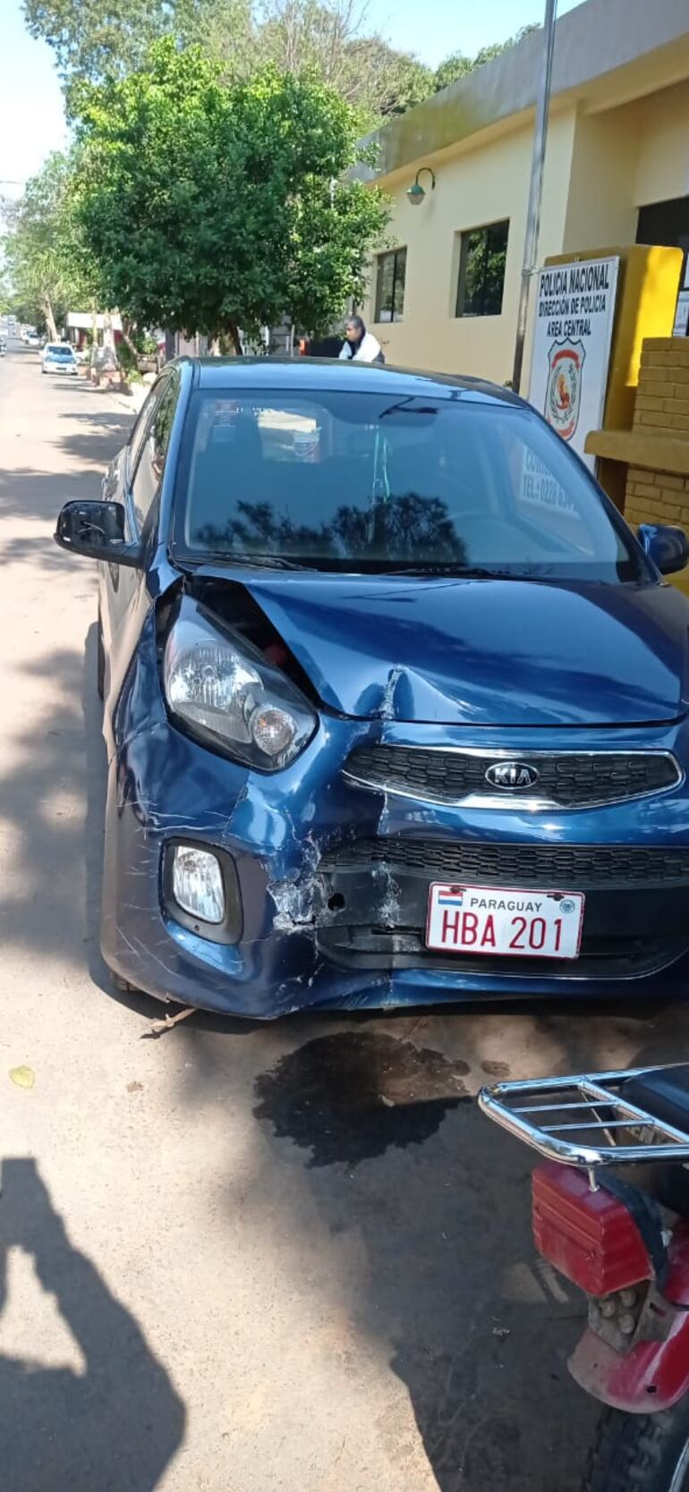 Automóvil involucrado en el accidente