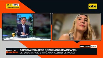 Fiscala Irma Llano en el programa Mesa de Periodistas.