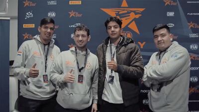 De izq. a der., Cristian Solís, Agustín Hernández, Matías Cabrera y Carlos Alvarenga, representantes masculinos de Paraguay.