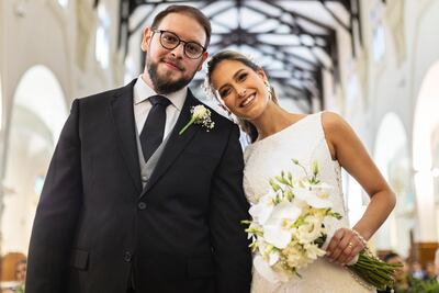 Felices y enamorados Rodrigo Paredes Rodríguez y Belén Acosta Macchi.