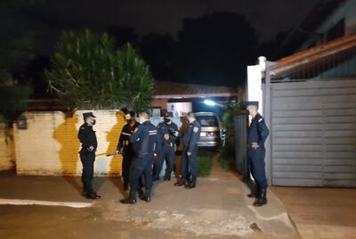 Fachada de la vivienda en cuyo patio entró el abatido a esconderse.