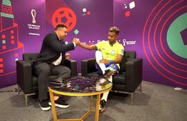 Ronaldo y Rodrygo protagonizaron ayer lunes el momento más gracioso del Mundial Qatar 2022.