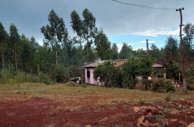 El suceso se registró en el interior de esta vivienda, ubicada en el distrito de Yguazú.