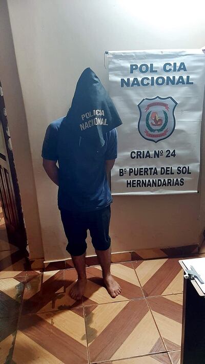 Emanuel Rodas, detenido.