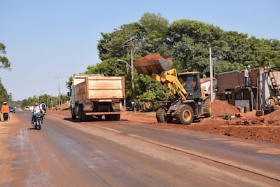 El avance de la obra ya se encuentra en la zona del barrio Unión Sanjuanina, de la ciudad de San Juan Nepomuceno.