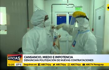 Cansancio, miedo e impotencia en hospitales