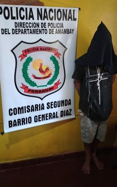 Uno de los detenidos en Pedro Juan.