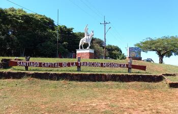 Zona de ingreso al distrito de Santiago Misiones.