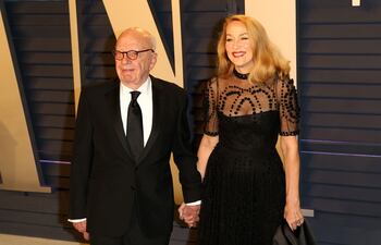 Rupert Murdoch y Jerry Hall.