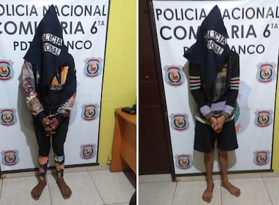 Los dos detenidos tras intentar hurtar en el interior de un gym en Presidente Franco.