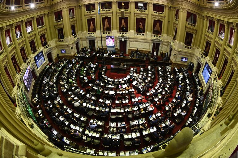 La Cámara de Diputados de Argentina durante la sesión del pasado jueves, en Buenos Aires.
