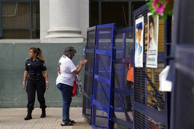 Homenaje a Fernando Báez Sosa fuera de los Tribunales de Dolores.