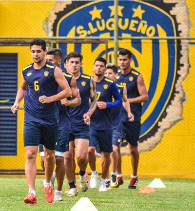 Blas Díaz al frente de la dotación de jugadores.