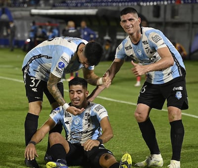 El festejo de los guaireños después del gol de Diego Godoy