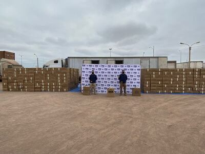 Chile. La Brigada Antinarcóticos y Contra el Crimen Organizado Norte realiza la incautación de contrabando de cigarrillos más grande en la historia de Tarapacá.