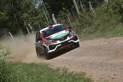 Los autos de la F2 y 4x4 en el primer día de actividades en el Rally del Guairá, que abre la temporada 2022 del Campeonato Nacional de Rally.