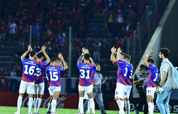 Jugadors de Cerro Porteño tras la derrota ante el Palmeiras en La Nueva Olla.