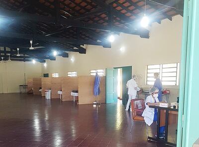 Las camas instaladas en el CIMEE ya empiezan a ocuparse.