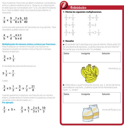Multiplicación de fracciones