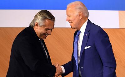 El presidente de Argentina, Alberto Fernández, lanzó duras criticas al mandatario de EE.UU., Joe Biden.