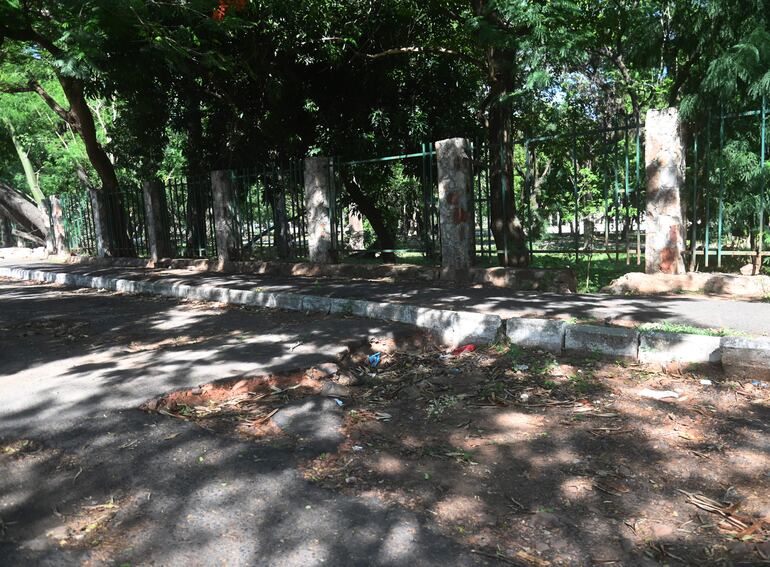 Alrededores del Parque Caballero de Asunción.