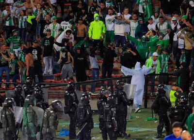 Disturbios en el Atanasio Girardot de Medellín.
