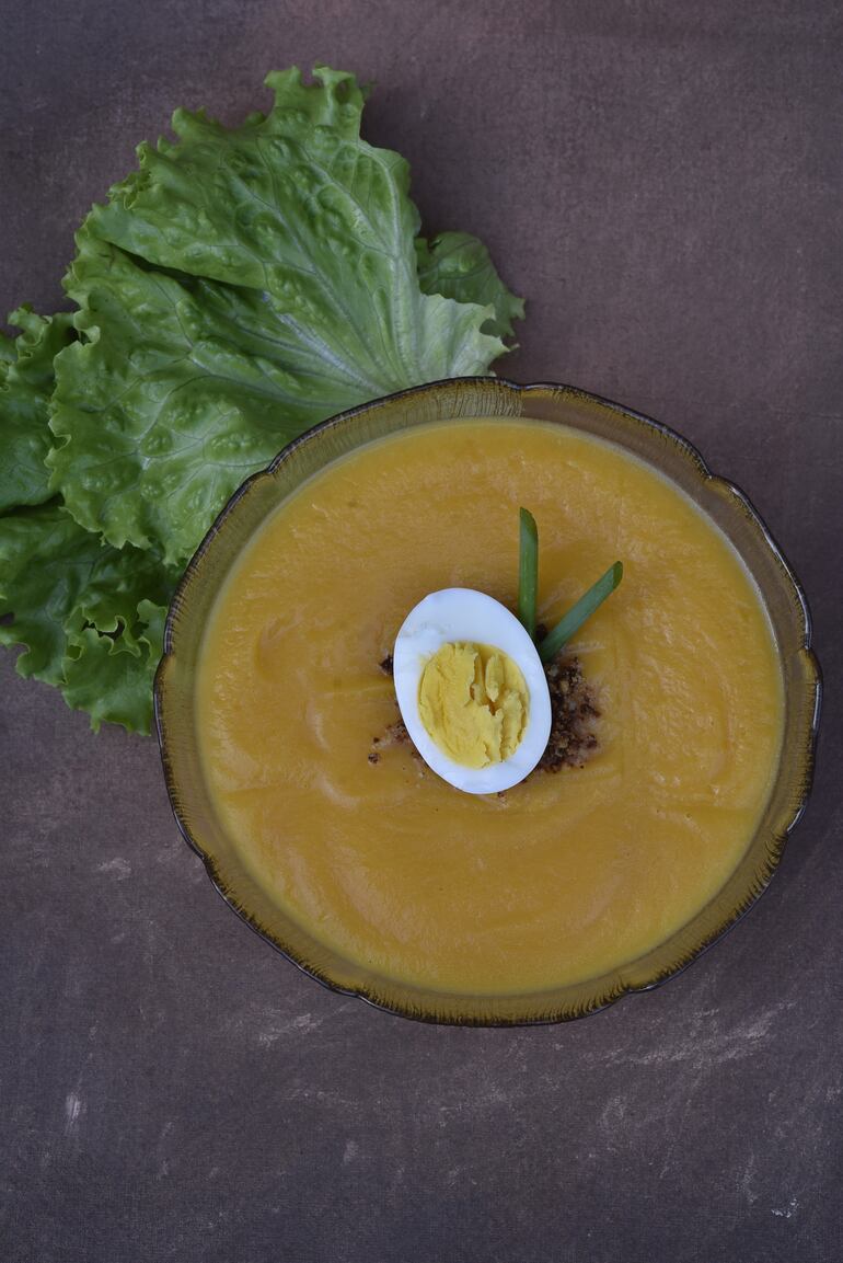 Sopa de calabaza. fotografía de Silvio Rojas / ABC Color.