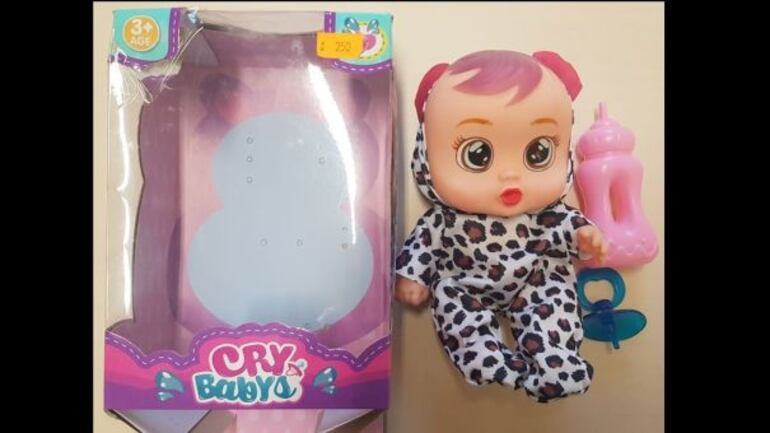 Los muñecos "Cry Babys" son de 20 cm,