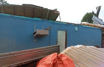 Varias viviendas quedaron completamente destruidas por el temporal.