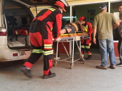 El hombre fue trasladado hasta el Hospital del Quemado.