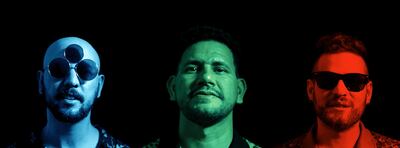 Sergio López, Domi Lombardo y Silvio Bogarín, integrantes del grupo Domingo Sounds.