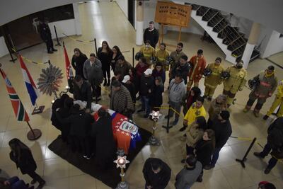 Los restos del intendente son velados en el Palacete Municipal de Pedro Juan Caballero.