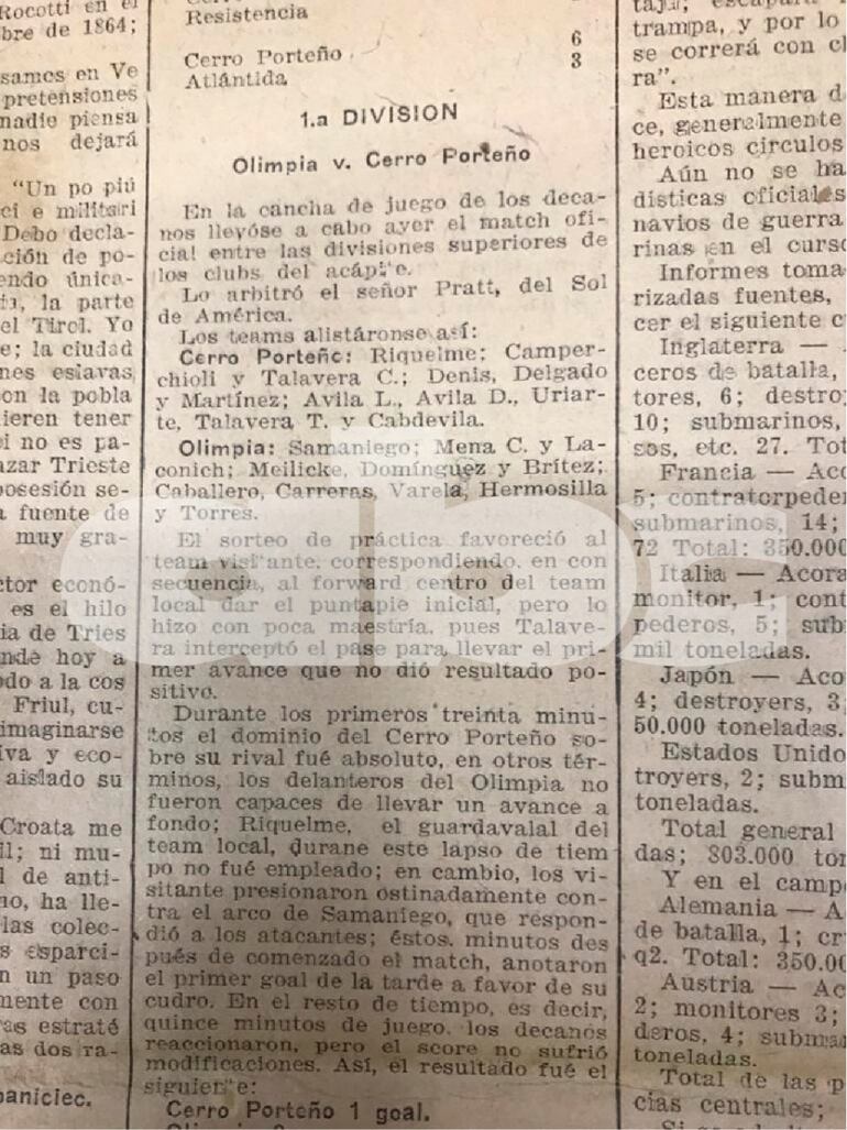 La Tribuna y el superclásico de 1919 cuando la gripe española azotaba al país.