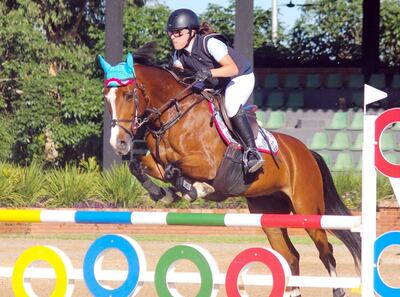 La amazona Daniela Maldonado fue la vencedora ayer en la general, altura 1.20, en el CHP.