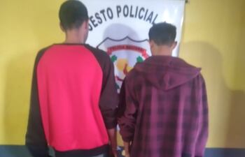 Los detenidos sospechados de ser autores del millonario hurto.