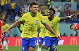 Casemiro fue el autor del gol del triunfo de Brasil ante Suiza