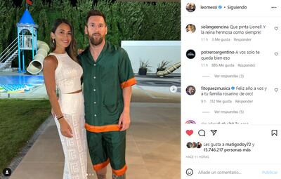 Leo Messi, vía Instagram.