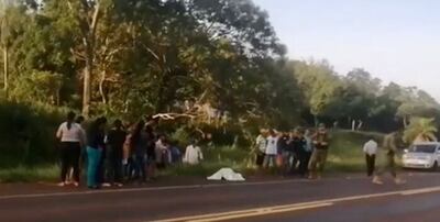 Zona donde fue hallado muerto un hombre en la colonia Yhaguy, distrito de Yby Yau en Concepción.