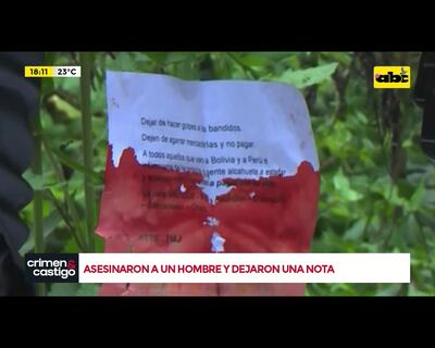 Encuentran panfleto tras hallazgo de cuerpo en Ypané.