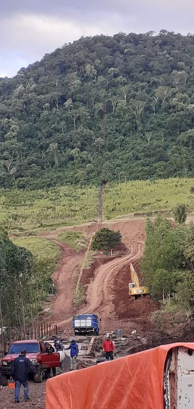 La cantera se está preparando al pie de la serranía, en el área de amortiguamiento de la reserva de Ybyturusu.