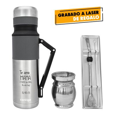 Un juego de mate con grabado personalizado.